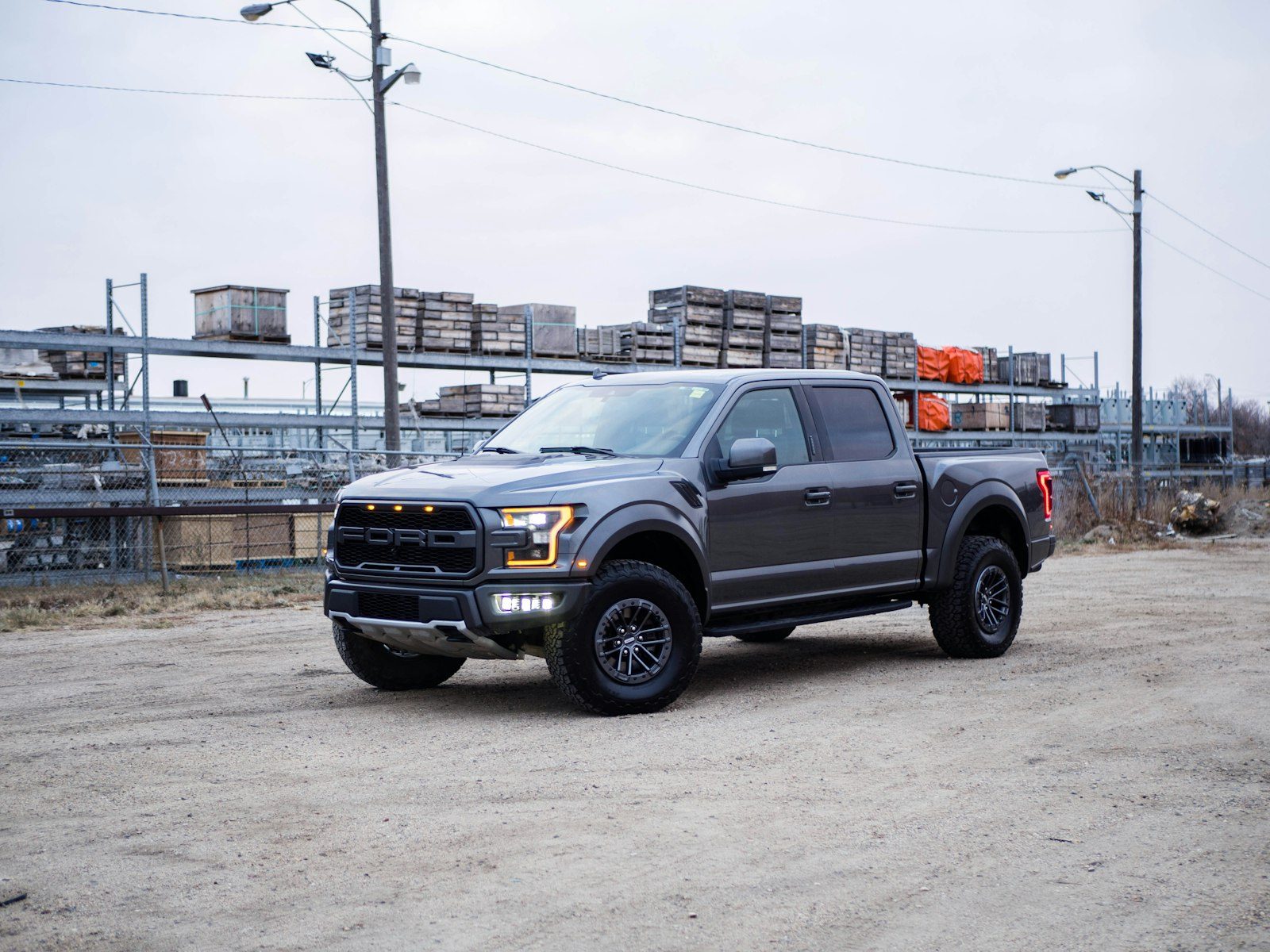 Blue Ford F-150 pickup parked outdoors